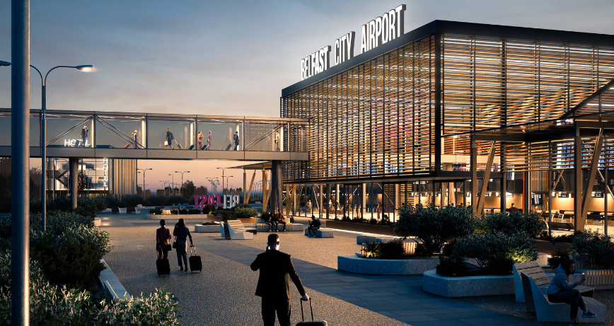 Belfast City Airport Transformational Draft Master Plan 2040 CGI Visual